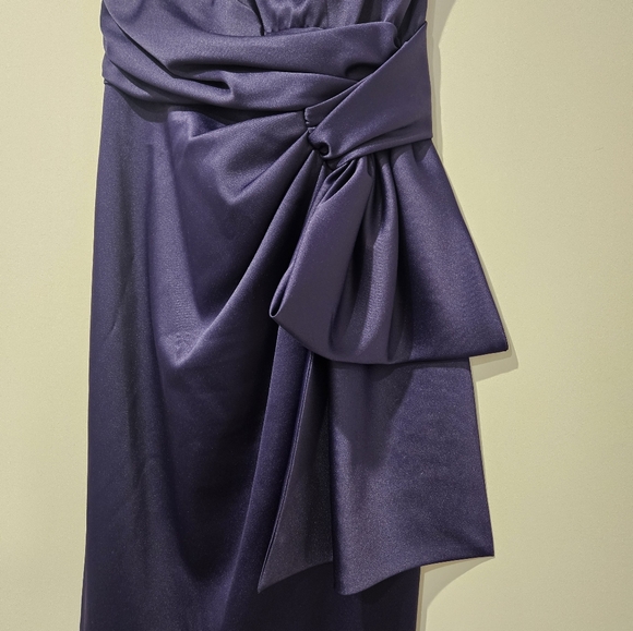 Maggy London Purple Bow Dress, Size 8 - Picture 2 of 5